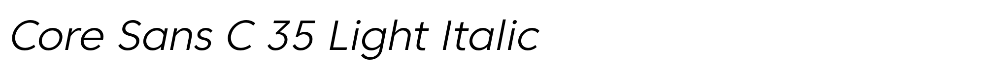 Core Sans C 35 Light Italic image